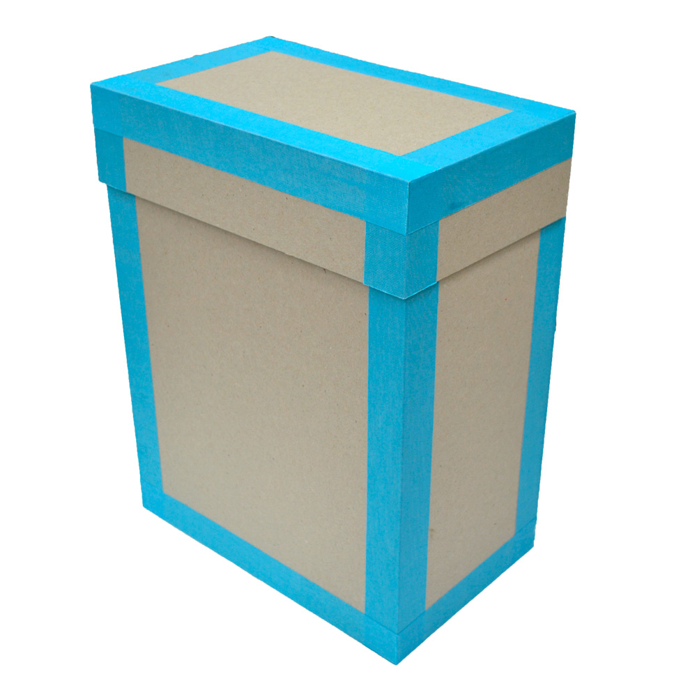 Короб архівний з відкидною кришкою, вертикальний, 270х170х350 мм, окантовка з коленкору, ЕСО_505